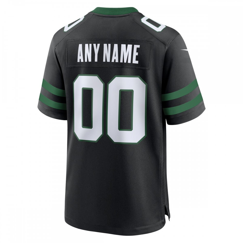 New York Jets Nike Alternate Custom Game Jersey - Legacy Black-GridironStore